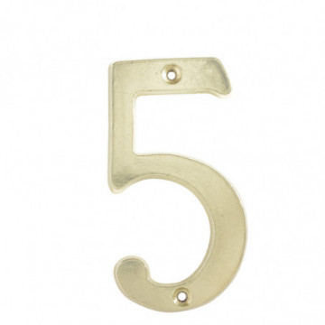 Number 5 slim 4 "glossy brass