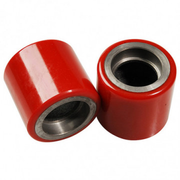 Pair of polyurethane rollers for pallet jack