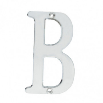 Letter B slim 4 "satin chrome