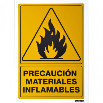 Flammable materials sign