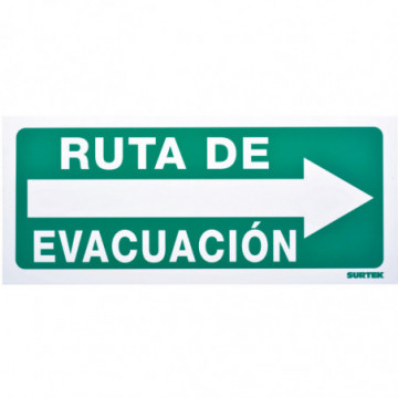Right" Evacuation Route" sign