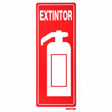 Vertical" Extinguisher" sign