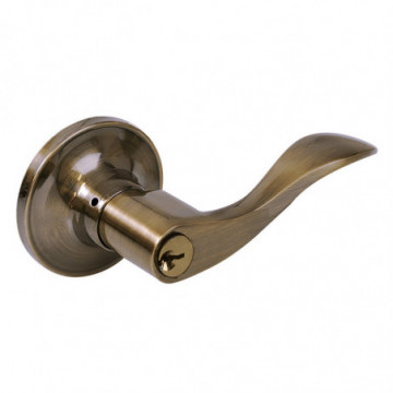 Aspen tubular handle bathroom antique brass