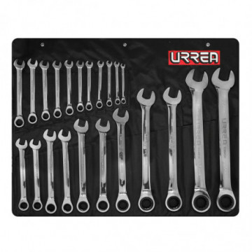 Set of 22 metric ratcheting combination wrenches
