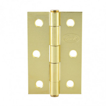 3 "glossy brass elongated hinge