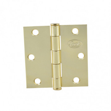 Shiny brass square hinge 3.5 "x 3.5"