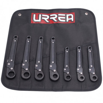 Set of 7 quick flare wrenches