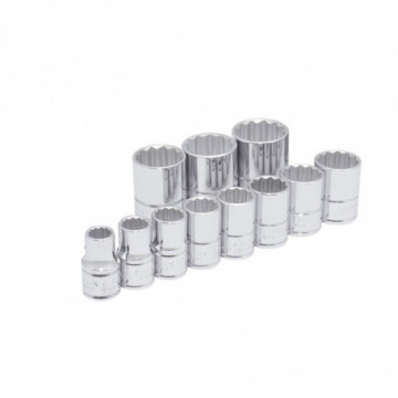 Set of 11 1/2" inch square sockets
