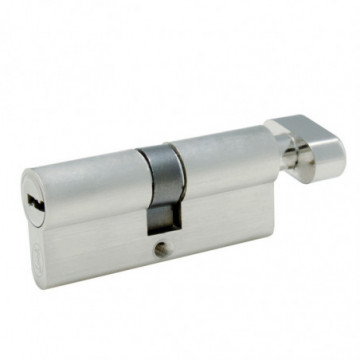 European cylinder 70mm slot and butterfly satin nickel