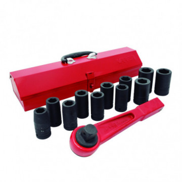 10 Piece Metric 3/4" Drive Long Socket and Drive Accessories Set