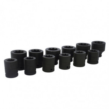 Set of 12 3/4" 8-Point Square Impact Sockets