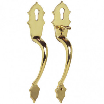 Handle set for Classic glossy brass