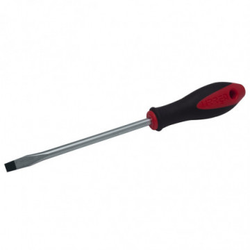 1/4" x 4" flat tip round bar bi-material screwdriver