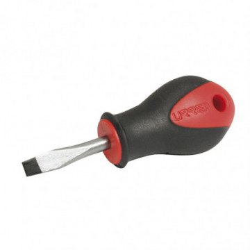 1/4" x 1-1/2" flat tip round bar bi-material screwdriver