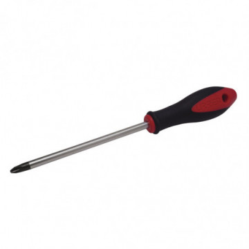 No. 1 3/16" x 8" phillips round bar bi-material screwdriver