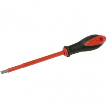 Bi-material 1000V screwdriver 1/4" x 5-7/8" flat tip