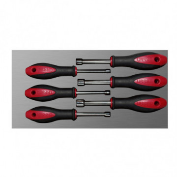 Set of 6 bi-material screwdrivers in inch box
