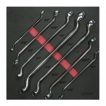 Set of 7 Inch 45 degrees Spline Wrenches