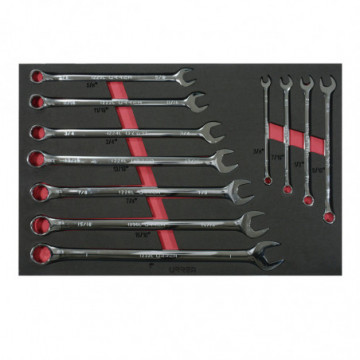 Set of 11 Extra Long Inch Combination Wrenches