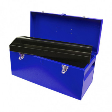Blue metal tool box 51 x 21.5 x 24cm