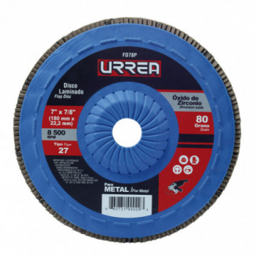 7" 80 grit laminated disc with plastic backing