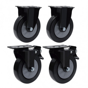 Set of 4 5" HD Cabinet Casters
