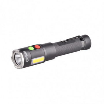 600lm rechargeable flashlight with alarm