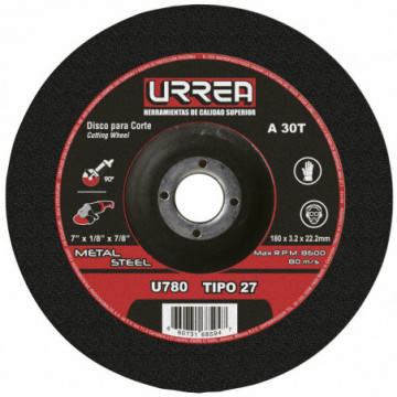 Type 27 Abrasive Disc for Metal 7" x 1/8" Extra Heavy Duty
