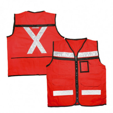 Red open waistcoat extra extra large size