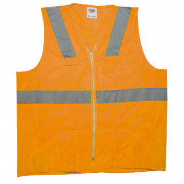AV G Orange Fabric Safety Vest