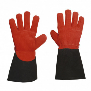 Leather gloves for one size welder