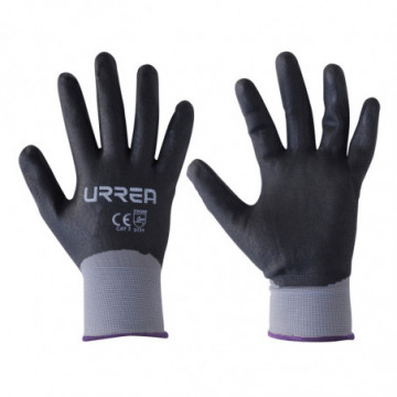 Nylon glove with foam polyurethane coating size medium
