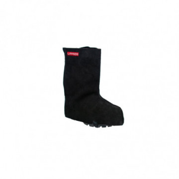 Black leather gaiters for welding