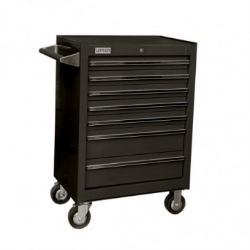Mobile cabinet 7 drawers 27" black